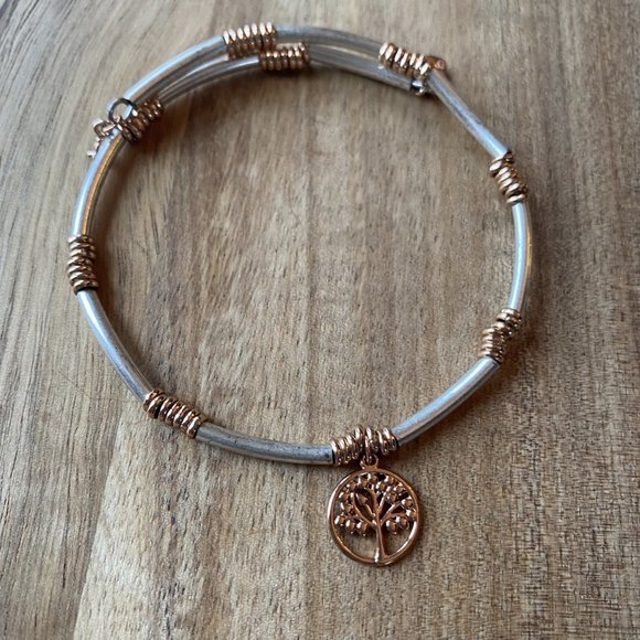 Keep Collective Inspo Wrap Family Tree Bracelet Pave Rose Gold - Picture 3 of 5